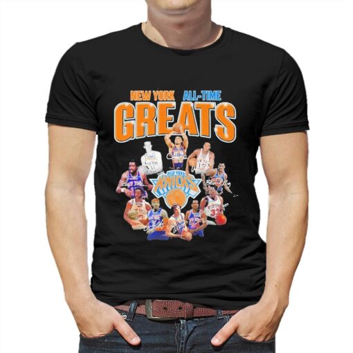 New York Knicks All-time Greats Team Signatures Shirt