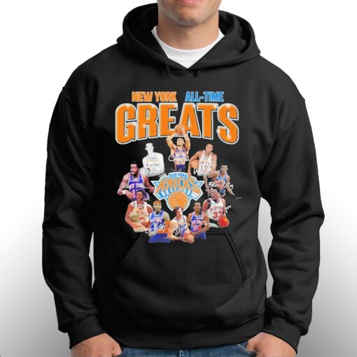 New York Knicks All-time Greats Team Signatures Shirt