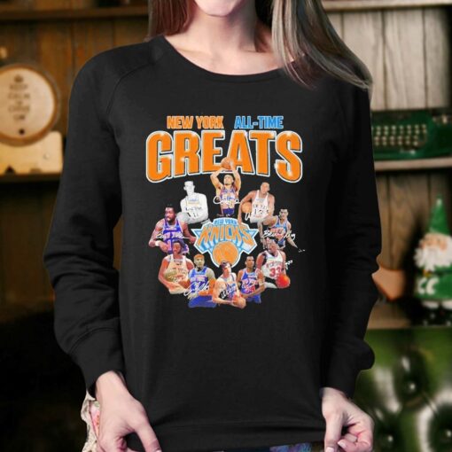 New York Knicks All-time Greats Team Signatures Shirt