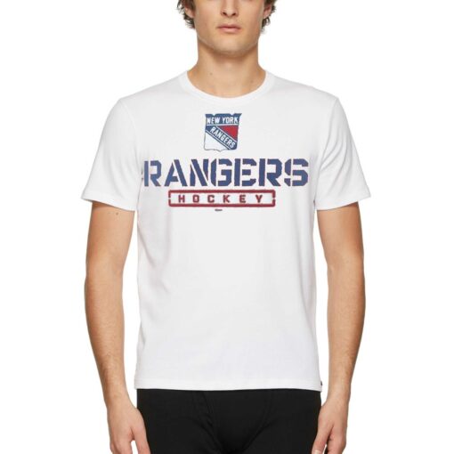 New York Rangers Fanatics Branded Any Name And Number Personalized Evanston Stencil Shirt