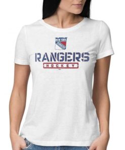 New York Rangers Fanatics Branded Any Name And Number Personalized Evanston Stencil Shirt