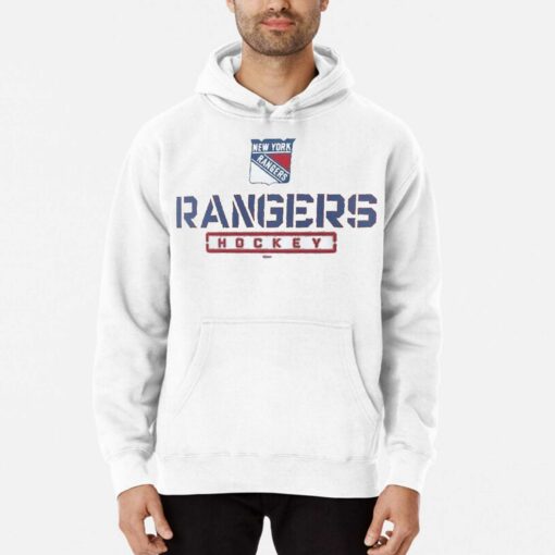 New York Rangers Fanatics Branded Any Name And Number Personalized Evanston Stencil Shirt