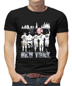 New York Yankees Skyline Players Signatures Shirt