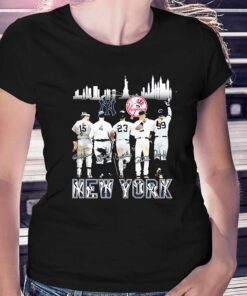 New York Yankees Skyline Players Signatures Shirt