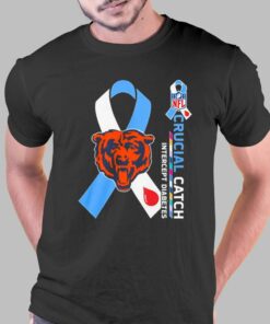 Nfl Chicago Bears Crucial Catch Intercept Diabetes T-shirt