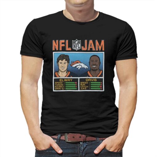 Nfl Jam Denver Broncos Elway And Davis Shirt