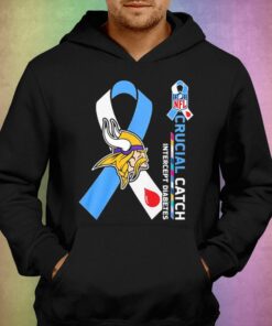 Nfl Minnesota Vikings Crucial Catch Intercept Diabetes T shirt 3