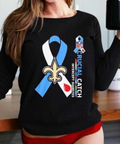 Nfl New Orleans Saints Crucial Catch Intercept Diabetes T-shirt
