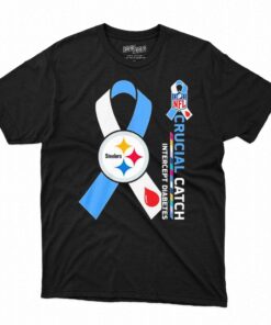 Nfl Pittsburgh Steelers Crucial Catch Intercept Diabetes T-shirt