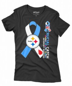 Nfl Pittsburgh Steelers Crucial Catch Intercept Diabetes T-shirt