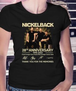 Nickleback 28th Anniversary 1995 – 2023 Chad Kroeger Ryan Peake Mike Kroeger Daniel Adair Memories T-shirt