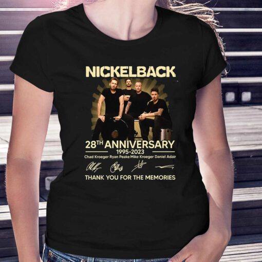 Nickleback 28th Anniversary 1995 – 2023 Chad Kroeger Ryan Peake Mike Kroeger Daniel Adair Memories T-shirt