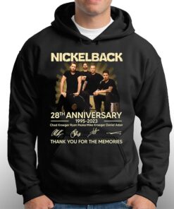 Nickleback 28th Anniversary 1995 2023 Chad Kroeger Ryan Peake Mike Kroeger Daniel Adair Memories T shirt 3