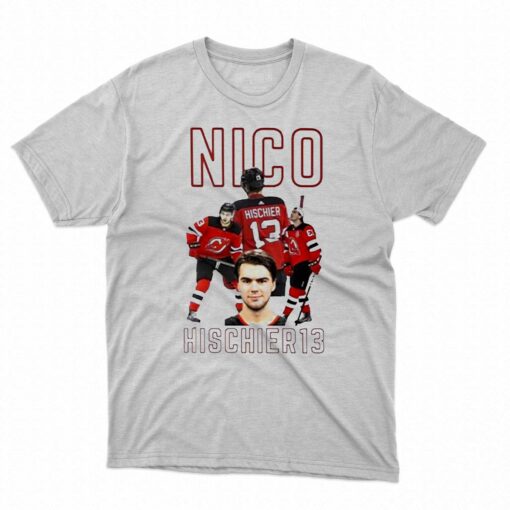 Nico Hischier 13 Jersey Devil Ice Hockey T-shirt