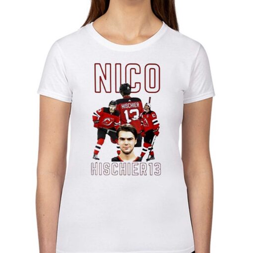 Nico Hischier 13 Jersey Devil Ice Hockey T-shirt