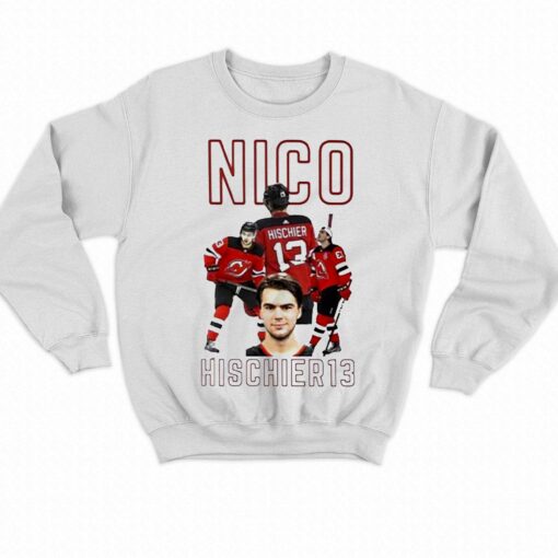 Nico Hischier 13 Jersey Devil Ice Hockey T-shirt