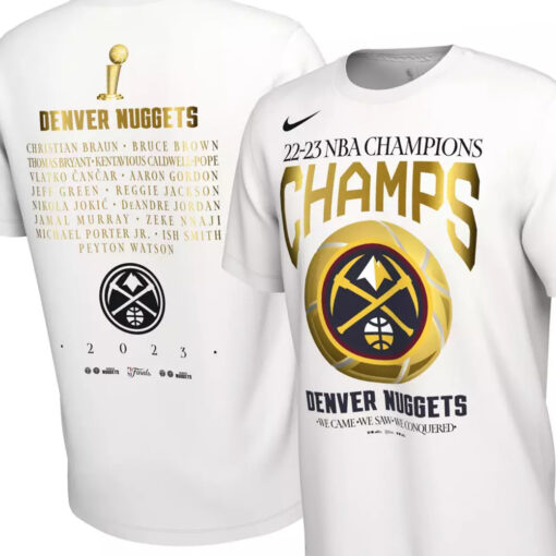 Nike Adult 2023 Nba Champions Denver Nuggets Roster T-shirt