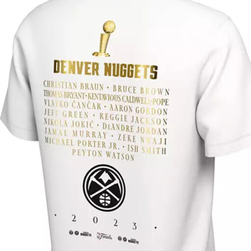 Nike Adult 2023 Nba Champions Denver Nuggets Roster T-shirt