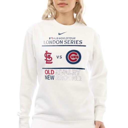 Nike Chicago Cubs Vs St Louis Cardinals 2023 Mlb World Tour London Series Old Rivalry New Ground Shirt