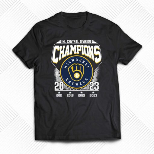 Nl Central Divison Champions Milwaukee Brewers 2011 2018 2021 2023 T-shirt