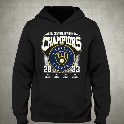 Nl Central Divison Champions Milwaukee Brewers 2011 2018 2021 2023 T-shirt