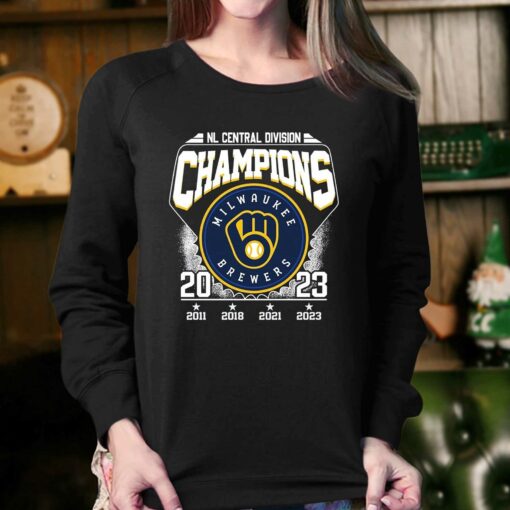 Nl Central Divison Champions Milwaukee Brewers 2011 2018 2021 2023 T-shirt