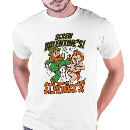 No Valentines Bring On St Patricks Day Shamrock Shirt