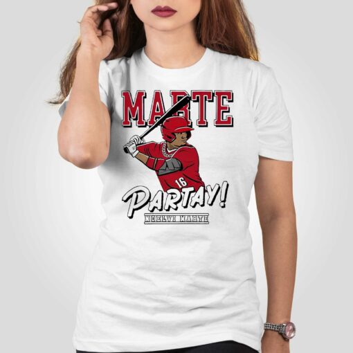 Noelvi Marte Cincinnati Reds Partay Mlbpa Shirt