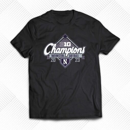 Northwestern Wildcats 2023 Big Ten Softball Regular Season Champions T-shirt