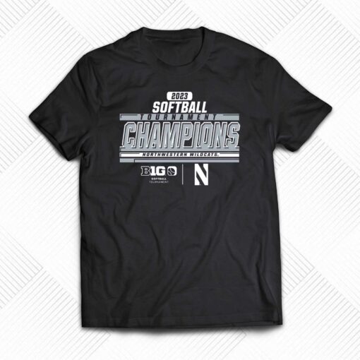 Northwestern Wildcats 2023 Ncaa Softball Conference Tournament Champions Locker Room T-shirt