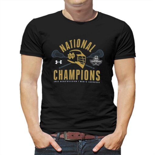 Notre Dame Fighting Irish Under Armour 2023 Ncaa Men’s Lacrosse National Champions T-shirt