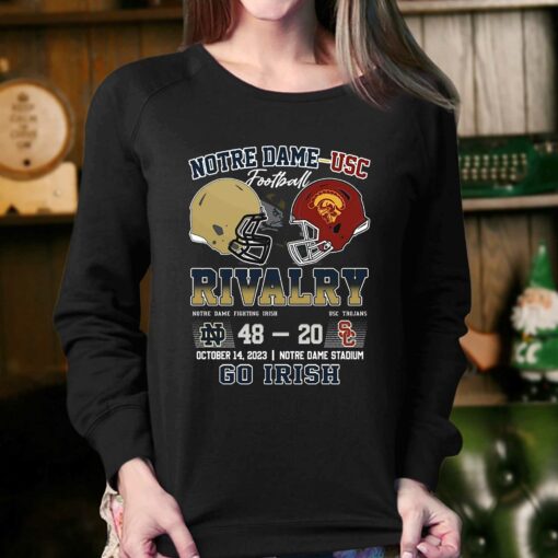 Notre Dame – Usc Football Rivalry Notre Dame Fighting Irish 48 – 20 Usc Trojans October 14 2023 Go Irish T-shirt