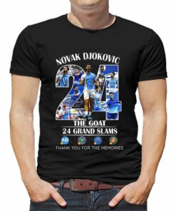 Novak Djokovic 24 Grand Slams The Goat Us Open 2023 Champion Memories Shirt