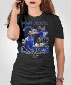 Novak Djokovic Champion Grand Slam 2023 Signature T-shirt