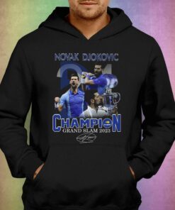 Novak Djokovic Champion Grand Slam 2023 Signature T shirt 3