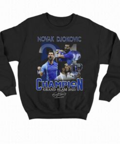 Novak Djokovic Champion Grand Slam 2023 Signature T shirt 4