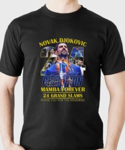 Novak Djokovic Champion Mamba Forever 24 Grand Slams Signature Thank You For The Memories T-shirt