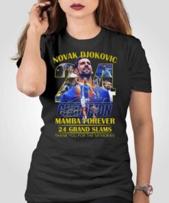Novak Djokovic Champion Mamba Forever 24 Grand Slams Signature Thank You For The Memories T-shirt