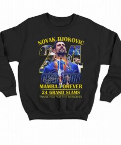 Novak Djokovic Champion Mamba Forever 24 Grand Slams Signature Thank You For The Memories T shirt 4