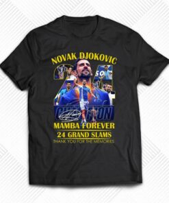 Novak Djokovic Mamba Forever 24 Grand Slams Thank You For The Memories T-shirt