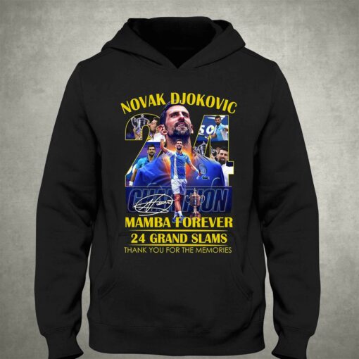 Novak Djokovic Mamba Forever 24 Grand Slams Thank You For The Memories T-shirt