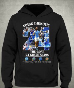 Novak Djokovic The Goat 24 Grand Slams Thank You For The Memories T shirt 3