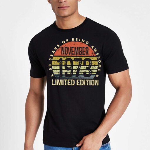 November 1973 50 Years Of Being Awesome Shirt