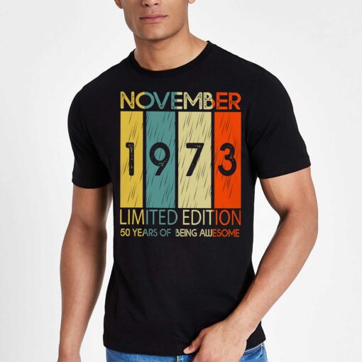 November 1973 50 Years Of Being Awesome Shirt Hoodie