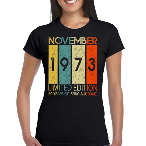 November 1973 50 Years Of Being Awesome Shirt Hoodie