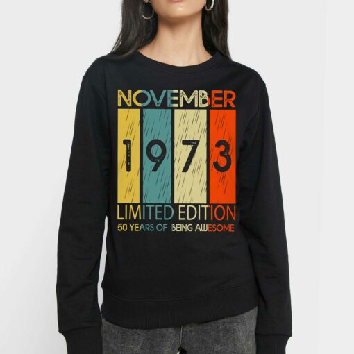 November 1973 50 Years Of Being Awesome Shirt Hoodie