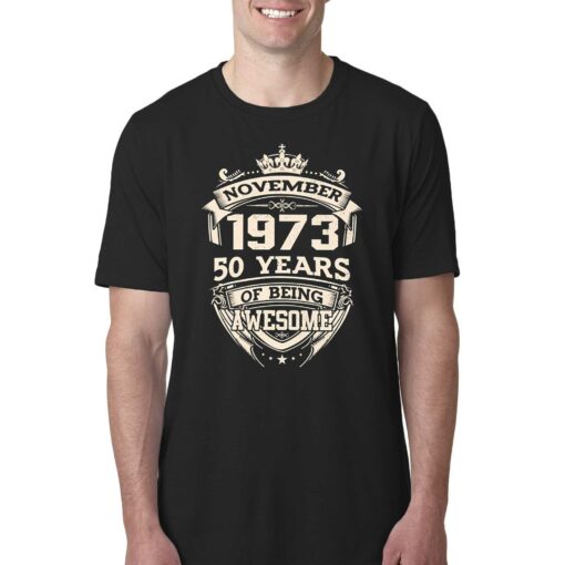 November 1973 50 Years Of Being Awesome Shirt Sweatshirt