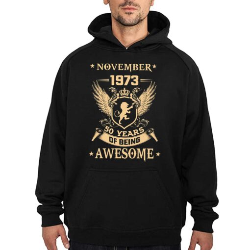 November 1973 50 Years Of Being Awesome T-shirt