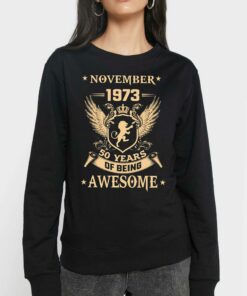 November 1973 50 Years Of Being Awesome T shirt 4
