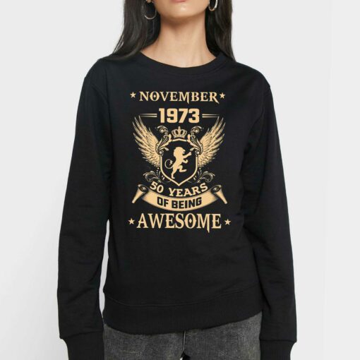 November 1973 50 Years Of Being Awesome T-shirt